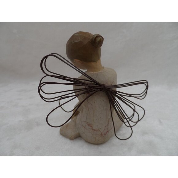 Willow Tree Serenity Angel Figurine Metal Wire Wings 2002 Susan Lordi 3.25" - Picture 3 of 5